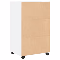 vidaXL RollingÃÂ Cabinet Office Storage Cabinet Engineered Wood - white - Additional view 5