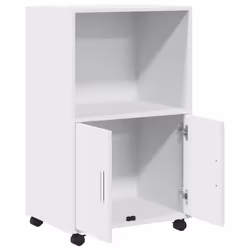 vidaXL RollingÃÂ Cabinet Office Storage Cabinet Engineered Wood - white - Additional view 6