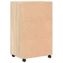 vidaXL RollingÃÂ Cabinet Office Storage Cabinet Engineered Wood - sonoma oak - Additional view 5