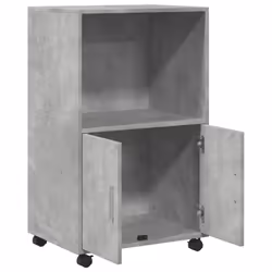vidaXL RollingÃÂ Cabinet Office Storage Cabinet Engineered Wood - concrete grey - Additional view 6