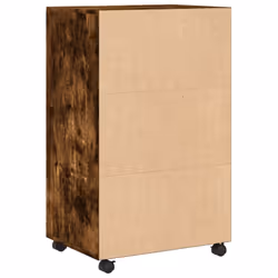vidaXL RollingÃÂ Cabinet Office Storage Cabinet Engineered Wood - smoked oak - Additional view 5