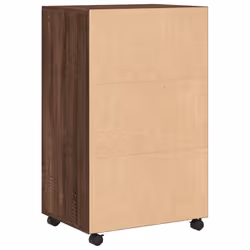 vidaXL RollingÃÂ Cabinet Office Storage Cabinet Engineered Wood - brown oak - Additional view 5