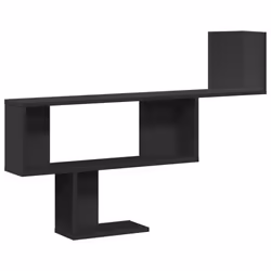 vidaXL Wall Shelf Floating Shelf Storage Shelf Engineered Wood - black