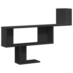 vidaXL Wall Shelf Floating Shelf Storage Shelf Engineered Wood - black