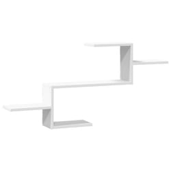 vidaXL Wall Shelf Floating Shelf Storage Shelf Engineered Wood - white