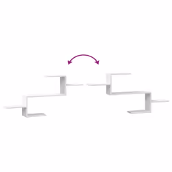 vidaXL Wall Shelf Floating Shelf Storage Shelf Engineered Wood - white - Additional view 6