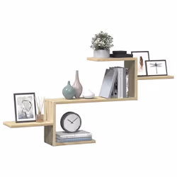 vidaXL Wall Shelf Floating Shelf Storage Shelf Engineered Wood - sonoma oak