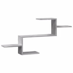vidaXL Wall Shelf Floating Shelf Storage Shelf Engineered Wood - concrete grey