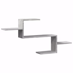 vidaXL Wall Shelf Floating Shelf Storage Shelf Engineered Wood - concrete grey - Additional view 5