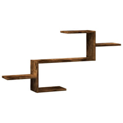 vidaXL Wall Shelf Floating Shelf Storage Shelf Engineered Wood - smoked oak