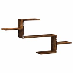vidaXL Wall Shelf Floating Shelf Storage Shelf Engineered Wood - smoked oak - Additional view 5