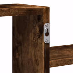vidaXL Wall Shelf Floating Shelf Storage Shelf Engineered Wood - smoked oak - Additional view 8