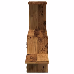 vidaXL Wall Shelf Floating Shelf Storage Shelf Engineered Wood - old wood - Additional view 4