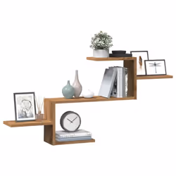 vidaXL Wall Shelf Floating Shelf Storage Shelf Engineered Wood - oak