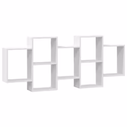vidaXL Wall Shelf Floating Shelf Wall Storage Shelf Engineered Wood - white, 159 x 18 x 65 cm