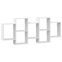 vidaXL Wall Shelf Floating Shelf Wall Storage Shelf Engineered Wood - white, 159 x 18 x 65 cm