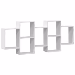 vidaXL Wall Shelf Floating Shelf Wall Storage Shelf Engineered Wood - white, 159 x 18 x 65 cm - Additional view 5