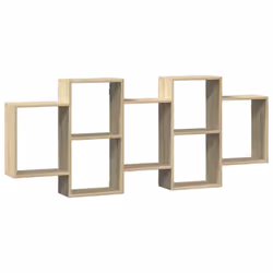 vidaXL Wall Shelf Floating Shelf Wall Storage Shelf Engineered Wood - sonoma oak, 159 x 18 x 65 cm