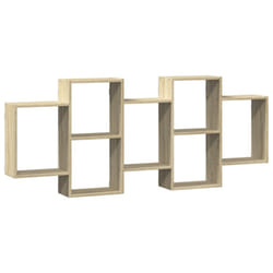 vidaXL Wall Shelf Floating Shelf Wall Storage Shelf Engineered Wood - sonoma oak, 159 x 18 x 65 cm