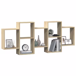 vidaXL Wall Shelf Floating Shelf Wall Storage Shelf Engineered Wood - sonoma oak, 159 x 18 x 65 cm