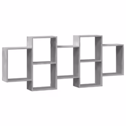 vidaXL Wall Shelf Floating Shelf Wall Storage Shelf Engineered Wood - concrete grey, 159 x 18 x 65 cm