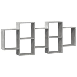 vidaXL Wall Shelf Floating Shelf Wall Storage Shelf Engineered Wood - concrete grey, 159 x 18 x 65 cm