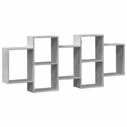 vidaXL Wall Shelf Floating Shelf Wall Storage Shelf Engineered Wood - concrete grey, 159 x 18 x 65 cm - Additional view 5