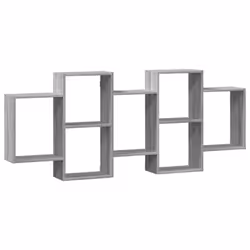 vidaXL Wall Shelf Floating Shelf Wall Storage Shelf Engineered Wood - grey sonoma, 159 x 18 x 65 cm