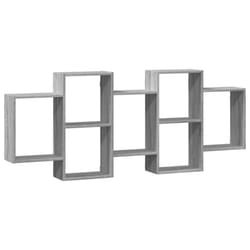 vidaXL Wall Shelf Floating Shelf Wall Storage Shelf Engineered Wood - grey sonoma, 159 x 18 x 65 cm