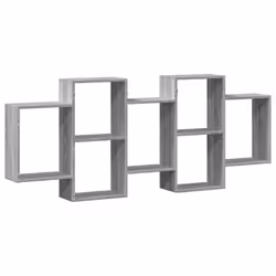 vidaXL Wall Shelf Floating Shelf Wall Storage Shelf Engineered Wood - grey sonoma, 159 x 18 x 65 cm - Additional view 5