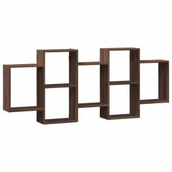 vidaXL Wall Shelf Floating Shelf Wall Storage Shelf Engineered Wood - brown oak, 159 x 18 x 65 cm