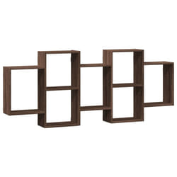 vidaXL Wall Shelf Floating Shelf Wall Storage Shelf Engineered Wood - brown oak, 159 x 18 x 65 cm