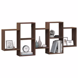 vidaXL Wall Shelf Floating Shelf Wall Storage Shelf Engineered Wood - brown oak, 159 x 18 x 65 cm