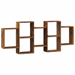 vidaXL Wall Shelf Floating Shelf Wall Storage Shelf Engineered Wood - old wood, 159 x 18 x 65 cm