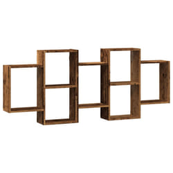 vidaXL Wall Shelf Floating Shelf Wall Storage Shelf Engineered Wood - old wood, 159 x 18 x 65 cm
