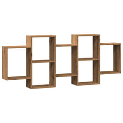 vidaXL Wall Shelf Floating Shelf Wall Storage Shelf Engineered Wood - oak, 159 x 18 x 65 cm