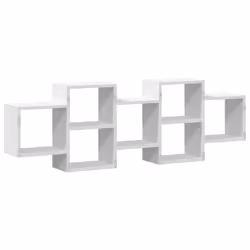 vidaXL Wall Shelf Floating Shelf Wall Storage Shelf Engineered Wood - white, 129 x 18 x 42 cm - Additional view 5
