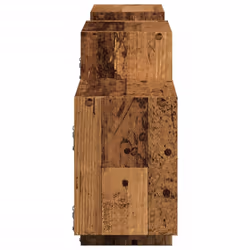 vidaXL Wall Shelf Floating Shelf Wall Storage Shelf Engineered Wood - old wood, 129 x 18 x 42 cm - Additional view 4