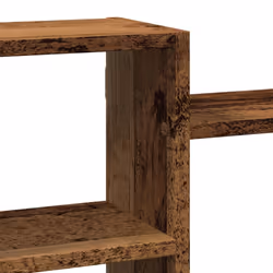 vidaXL Wall Shelf Floating Shelf Wall Storage Shelf Engineered Wood - old wood, 129 x 18 x 42 cm - Additional view 6