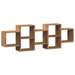 vidaXL Wall Shelf Floating Shelf Wall Storage Shelf Engineered Wood - oak, 129 x 18 x 42 cm - Additional view 5
