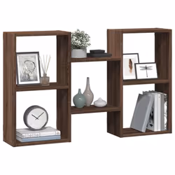 vidaXL Wall Shelf Floating Shelf Storage Shelf Engineered Wood - brown oak