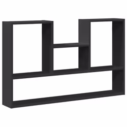 vidaXL Wall Shelf Floating Shelf Display Storage Shelf Engineered Wood - black