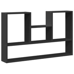 vidaXL Wall Shelf Floating Shelf Display Storage Shelf Engineered Wood - black
