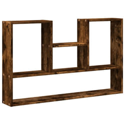 vidaXL Wall Shelf Floating Shelf Display Storage Shelf Engineered Wood - smoked oak