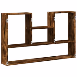 vidaXL Wall Shelf Floating Shelf Display Storage Shelf Engineered Wood - smoked oak - Additional view 5