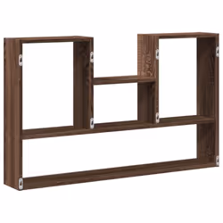 vidaXL Wall Shelf Floating Shelf Display Storage Shelf Engineered Wood - brown oak - Additional view 5