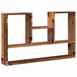 vidaXL Wall Shelf Floating Shelf Display Storage Shelf Engineered Wood - old wood - Additional view 5
