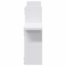 vidaXL Wall Shelves Wall Storage Shelf Floating Shelf 2 pcs Engineered Wood - white, 38 x 12 x 38 cm - Additional view 4