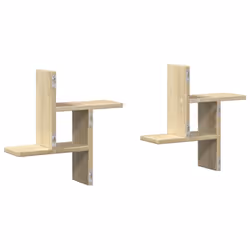 vidaXL Wall Shelves Wall Storage Shelf Floating Shelf 2 pcs Engineered Wood - sonoma oak, 38 x 12 x 38 cm - Additional view 5