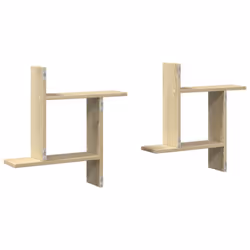 vidaXL Wall Shelves Wall Storage Shelf Floating Shelf 2 pcs Engineered Wood - sonoma oak, 50 x 12 x 50 cm - Additional view 5